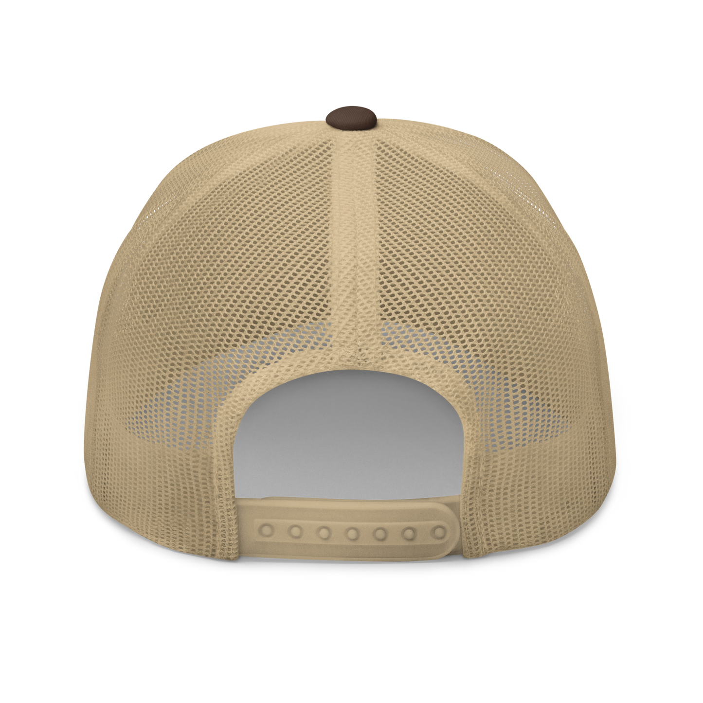 Blackback Land Crab "Gecarcinus lateralis" Embroidered Brown & Khaki Trucker Hat Back Mockup